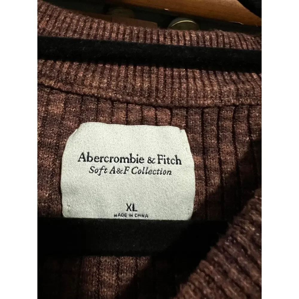 Abercrombie & Fitch Women's Soft A&F Ribbed Bell Sleeve Sweater Brown Size XL - Picture 7 of 11